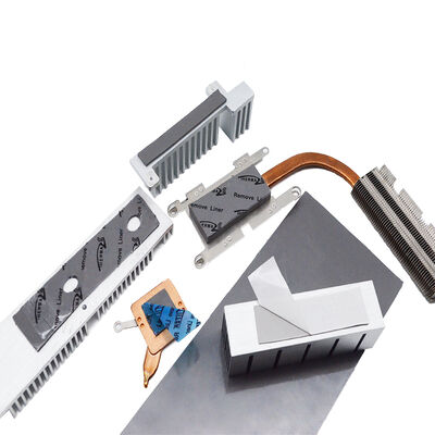 Selbstklebendes graues thermisches Silikon-Leitpad 7,5 W für AI-Prozessoren AI-Server Wärmeableitung