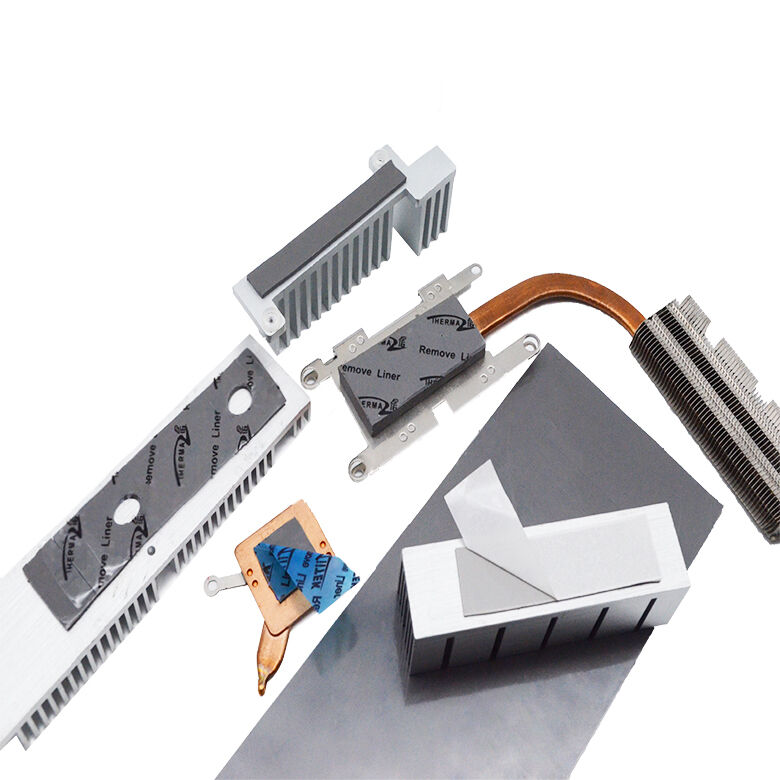 Selbstklebendes graues thermisches Silikon-Leitpad 7,5 W für AI-Prozessoren AI-Server Wärmeableitung